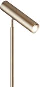 Bassett Mirror Thames Brass/White Floor Lamp-1