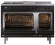 Ilve® Nostalgie II Series 48" Glossy Black Pro Style Dual Fuel Range-4