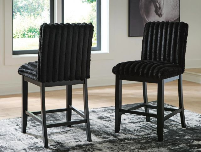 Signature Design by Ashley® Mervannie Black Bar Stool-1