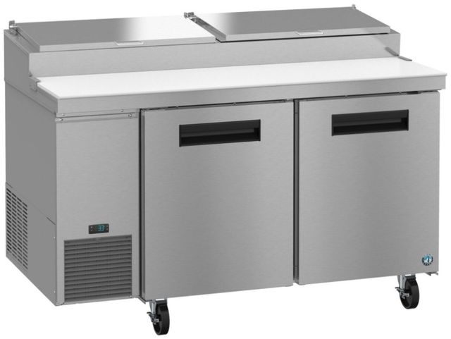Hoshizaki 60" 16.63 Cu. Ft. Stainless Steel Two Section Pizza Prep Table Refrigerator with Dual Controller System-1