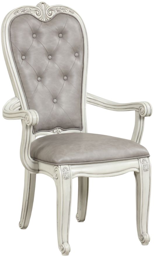 New Classic® Home Furnishings Bianello Vintage Ivory Arm Chair-0