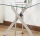 Titus Furniture T5005 Clear Glass End Table with Chrome Legs-2