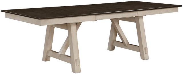 Crown Mark Maribelle Warm Grey Dining Table with Chalk Base-0