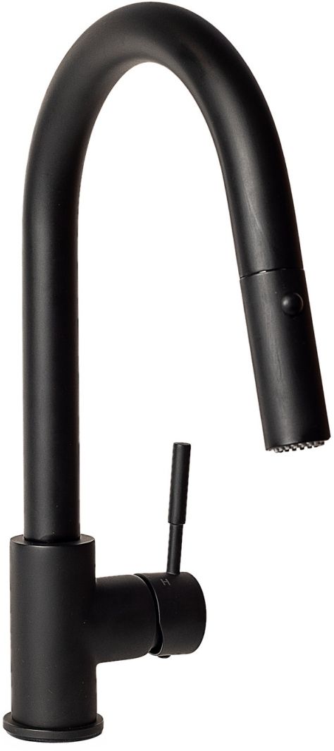 ZLINE Autograph Edition Matte Black Arthur Pull Down Single Handle Kitchen Faucet-0