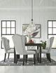 Signature Design by Ashley® Jeanette 5-Piece Dark Brown/White Dining Table Set-3