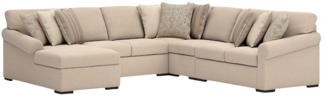 Benchcraft® LadyMae 5-Piece Twill Left-Arm Facing Sectional and Chaise-0