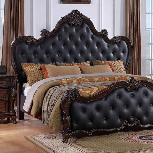 Furniture of America® Ventresca 4-Piece Dark Cherry Queen Bedroom Set-1