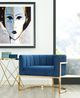 TOV Furniture Magnolia Navy Velvet Chair with Gold Base-3