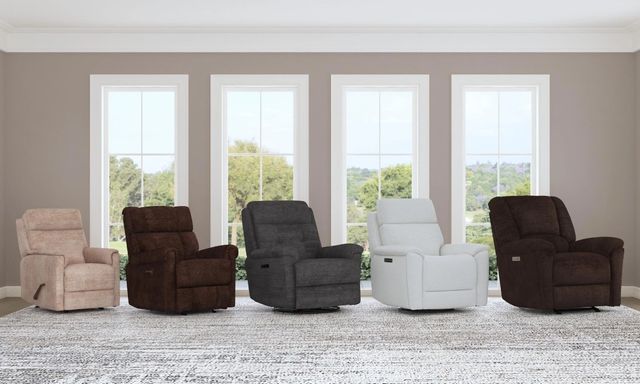 Flexsteel® Customizable Refined Fabric Manual Swivel Gliding Recliner-2