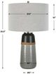 Uttermost® Coen Aged Black Glaze/Gray Table Lamp-3