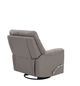 Man Wah Sky Gray Leather Swivel Glider Recliner-4