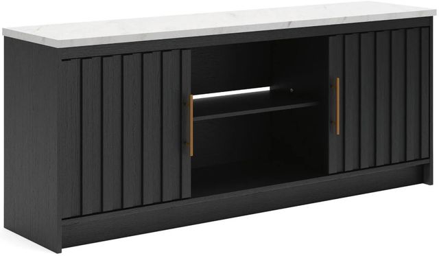 Signature Design by Ashley® Cadmori Black/White XL TV Stand with Fireplace Option-0