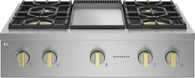 Monogram® Statement Collection 36" Stainless Steel Natural Gas Rangetop-1
