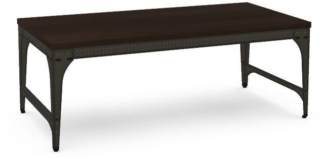 Amisco Customizable Elwood Birch Veneer Coffee Table with Metal Frame-0
