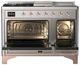 Ilve® Majestic III 48" Stainless Steel Pro Style Dual Fuel Liquid Propane Range with Triple Glass Door and Copper Trim-1