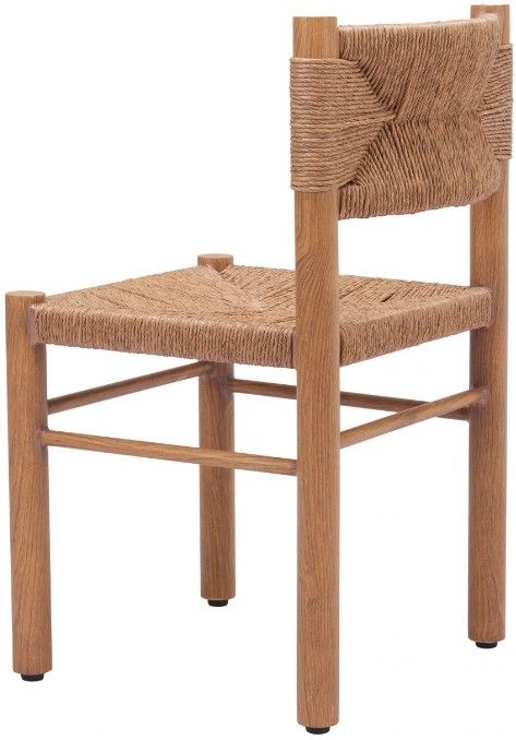 Zuo® Modern Iska 2-Piece Natural Aluminum Outdoor Dining Side Chair Set-3