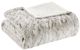 Olliix by Madison Park Zuri Snow Leopard 60x70" Polyester Faux Tip Dyed Brushed Long Fur Throw-0