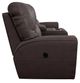 La-Z-Boy® Cassian Walnut Leather Manual Reclining Loveseat with Console-3