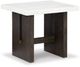 Signature Design by Ashley® Burkhaus White End Table with Dark Brown Base-0
