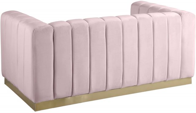 Meridian Furniture Marlon Pink Velvet Loveseat-1
