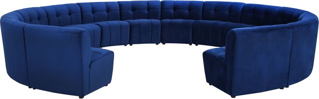 Meridian Furniture Limitless 14-Piece Navy Velvet Modular Sectional-0