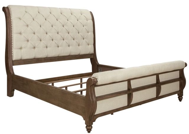 Liberty Furniture Americana Farmhouse Beige/Dusty Taupe King Upholstered Sleigh Bed-0