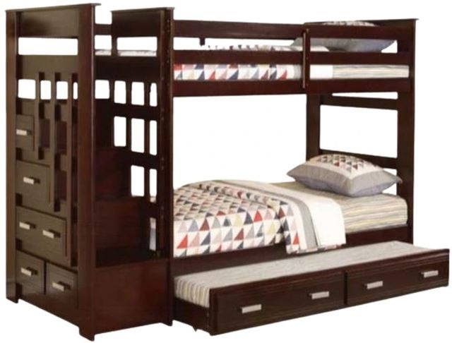 ACME Furniture Allentown Espresso Youth Twin Over Twin Youth Bunk Bed with Trundle-3