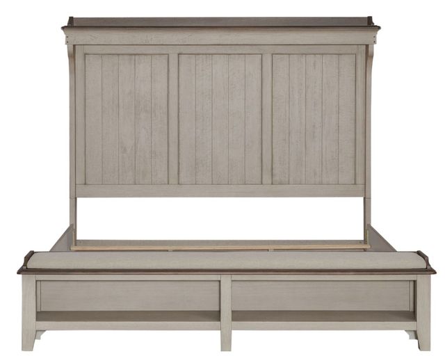 Liberty Furniture Ivy Hollow Dusty Taupe/Weathered Linen King Mantle Storage Panel Bed-2