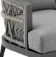 Armen Living Zella Gray/Light Gray Rope/Metal Outdoor Sofa with Cushions-4