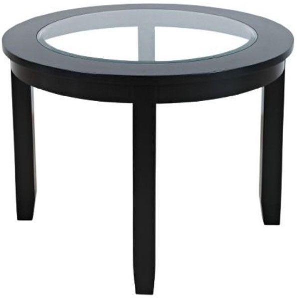 Jofran Inc. Urban Icon Glass Top Round Dining Table with Black Base-0