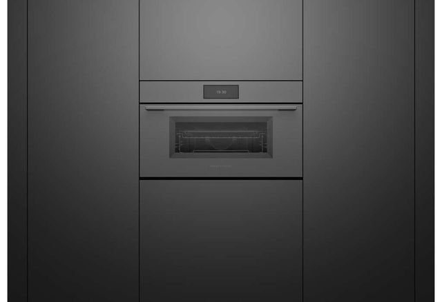 Fisher & Paykel Series 9 Minimal 30" Grey Glass Compact Convection Speed Oven-2