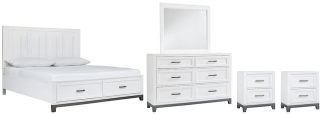 Benchcraft® Brynburg 5-Piece White California King Panel Bed Set-0