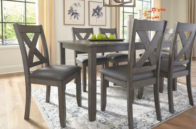 Signature Design by Ashley® Caitbrook 7-Piece Antiqued Gray Dining Table Set-1