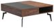 Armen Living Zola Gray/Walnut Lift-Top Coffee Table with Black Base-0