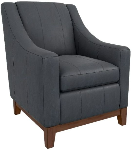 Best® Home Furnishings Customizable Mariko Leather Club Chair with Dark Walnut Legs-0