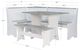 Linon Coastal 3-Piece Graywash/White Corner Nook Set-1
