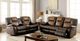 Furniture of America® Pollux Brown/Dark Brown Manual Reclining Loveseat-1