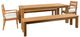 Linon Cannon 5-Piece Natural Wooden Outdoor Dinig Set with Benches-0