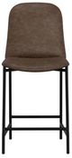 International Furniture Direct Seating Blacksmithing Matte Black /Brown 39" Barstool-2