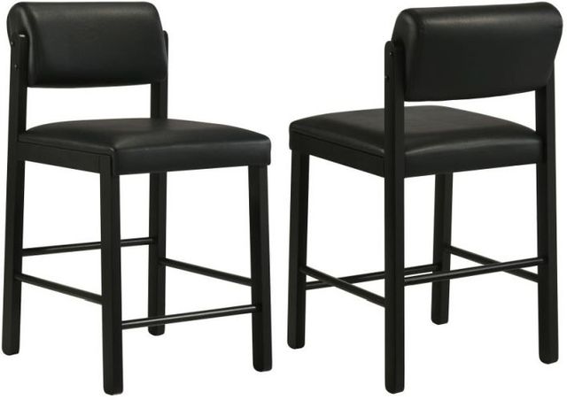 Coaster® Kehoe 2-Piece Black Counter Stool Set-0