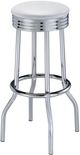 Coaster® Theodore 2-Piece White/Chrome Soda Fountain Bar Stools-2