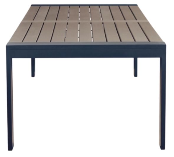 Signature Design by Ashley® East Beach Driftwood Metal Outdoor Dining Table with Navy Blue Base-3