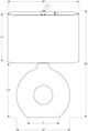 Monarch Specialties Inc. Grey Ceramic Table Lamp with Ivory Shade-1
