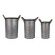 A & B Home 3-Piece Gunmetal Decorative Bucket Set-4