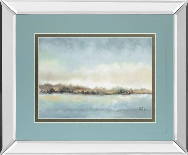 Classy Art Calm Horizon by Tita Quintero Mirror Framed Wall Art-0