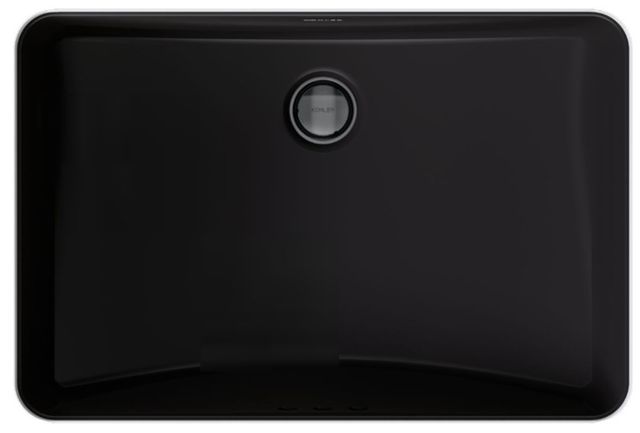 Kohler Ladena® Black 23.25" Rectangular Undermount Bathroom Sink-1