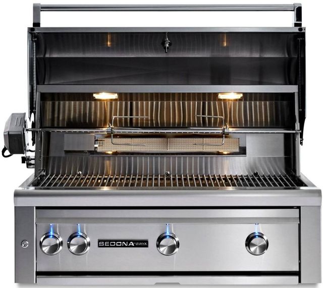 LYNX® Sedona 3-Burner Stainless Steel Built-In Natural Gas Grill with Rotisserie-1