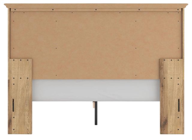 Signature Design by Ashley® Makidern Tan King Panel Bed with 2-Drawer Storage-4