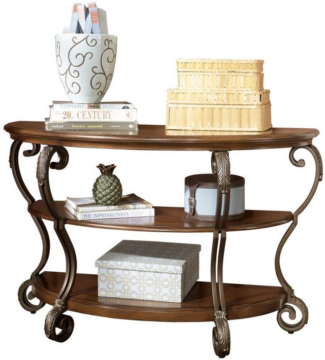 Signature Design by Ashley® Nestor Medium Brown Sofa Table-1