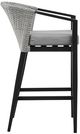 Armen Living Palma Black/Grey Outdoor Patio Counter Bar Stool-2